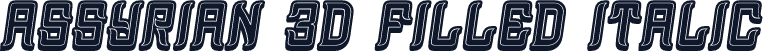 Assyrian 3D Filled Italic
