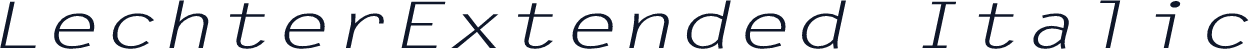 LechterExtended Italic