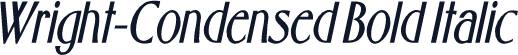 Wright-Condensed Bold Italic