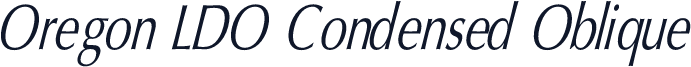 Oregon LDO Condensed Oblique