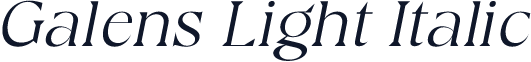 Galens Light Italic