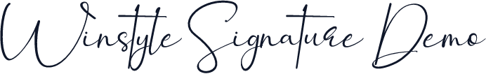 Winstyle Signature Demo