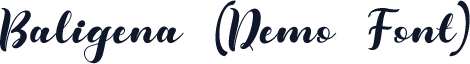 Baligena (Demo Font)