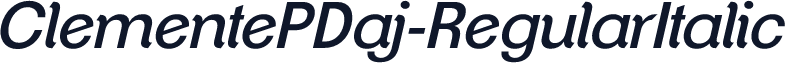 ClementePDaj-RegularItalic