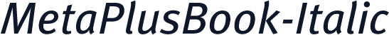 MetaPlusBook-Italic