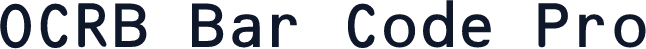 OCRB Bar Code Pro