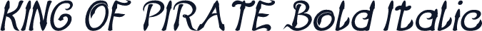 KING OF PIRATE Bold Italic