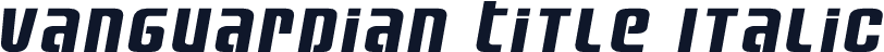 Vanguardian Title Italic