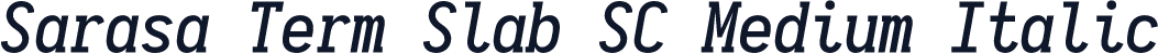 Sarasa Term Slab SC Medium Italic