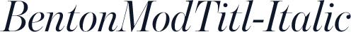 BentonModTitl-Italic