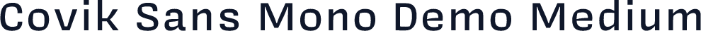 Covik Sans Mono Demo Medium