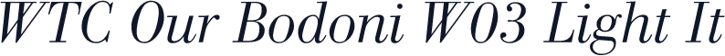 WTC Our Bodoni W03 Light It