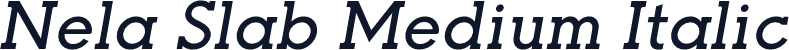 Nela Slab Medium Italic