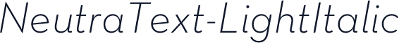 NeutraText-LightItalic