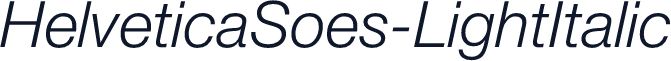 HelveticaSoes-LightItalic