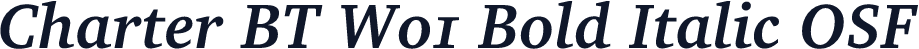 Charter BT W01 Bold Italic OSF