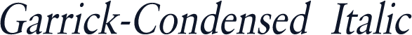 Garrick-Condensed Italic