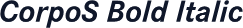 CorpoS Bold Italic