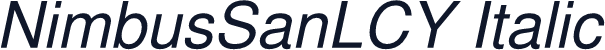 NimbusSanLCY Italic