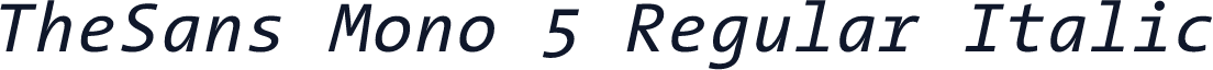 TheSans Mono 5 Regular Italic