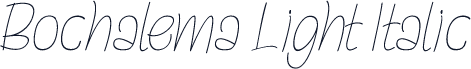 Bochalema Light Italic