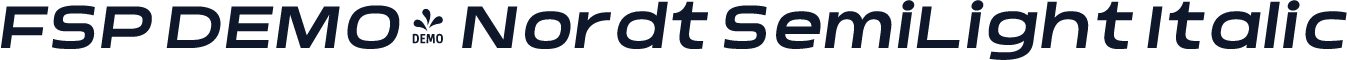 FSP DEMO - Nordt SemiLight Italic