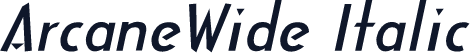 ArcaneWide Italic