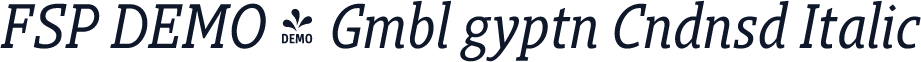 FSP DEMO - Gmbl gyptn Cndnsd Italic