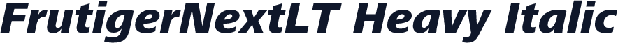 FrutigerNextLT Heavy Italic