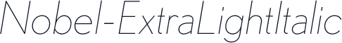 Nobel-ExtraLightItalic