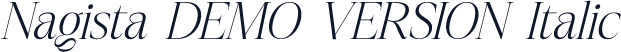 Nagista DEMO VERSION Italic