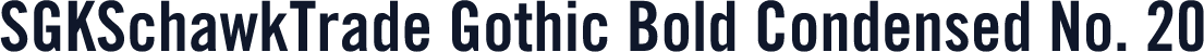 SGKSchawkTrade Gothic Bold Condensed No. 20