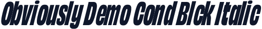 Obviously Demo Cond Blck Italic