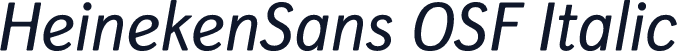 HeinekenSans OSF Italic