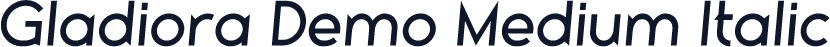 Gladiora Demo Medium Italic