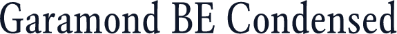 Garamond BE Condensed