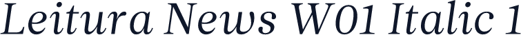 Leitura News W01 Italic 1