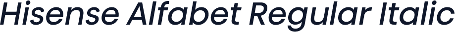 Hisense Alfabet Regular Italic