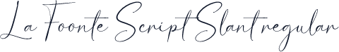 La Foonte Script Slant regular