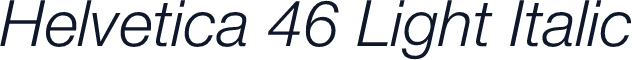 Helvetica 46 Light Italic