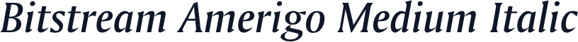Bitstream Amerigo Medium Italic