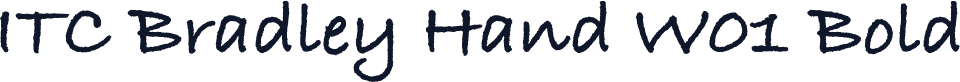ITC Bradley Hand W01 Bold