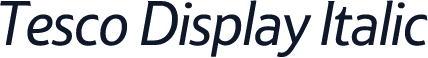 Tesco Display Italic