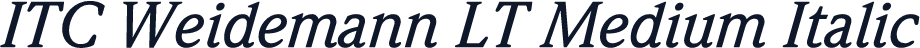ITC Weidemann LT Medium Italic