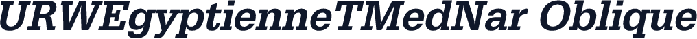URWEgyptienneTMedNar Oblique