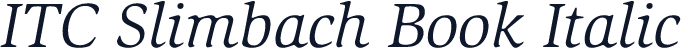 ITC Slimbach Book Italic