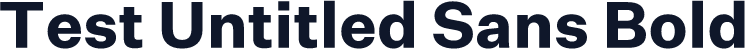 Test Untitled Sans Bold