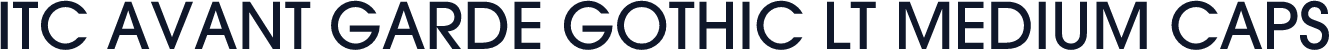 ITC Avant Garde Gothic LT Medium Caps