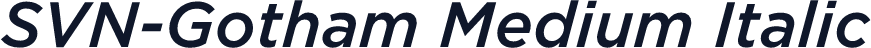 SVN-Gotham Medium Italic