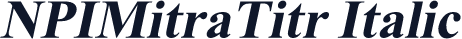 NPIMitraTitr Italic